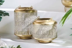 Riess-Ambiente Dekoration|Goldene Möbel ><noscript><img width=