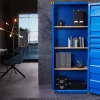 Riess-Ambiente Highboards|Industrial Loft > Design Aktenschrank GLOBETROTTER 180cm blau Eisen Container Upcycling Industrial