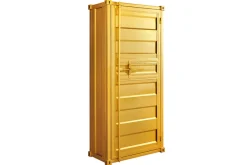 Riess-Ambiente Highboards|Industrial Loft > Design Aktenschrank GLOBETROTTER 180cm gold Eisen Container Upcycling Highboard