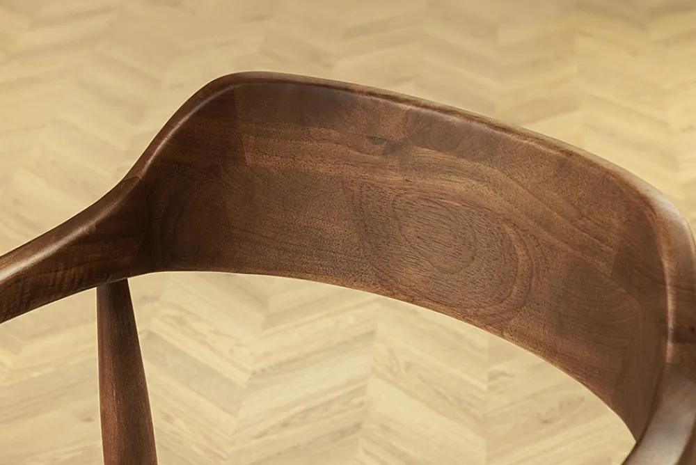 Riess-Ambiente Mehr...|Massivholzstühle > Design Armlehnen-Stuhl KENNEDY braun smoke creme aus recycelter Pinie mit Polstersitz