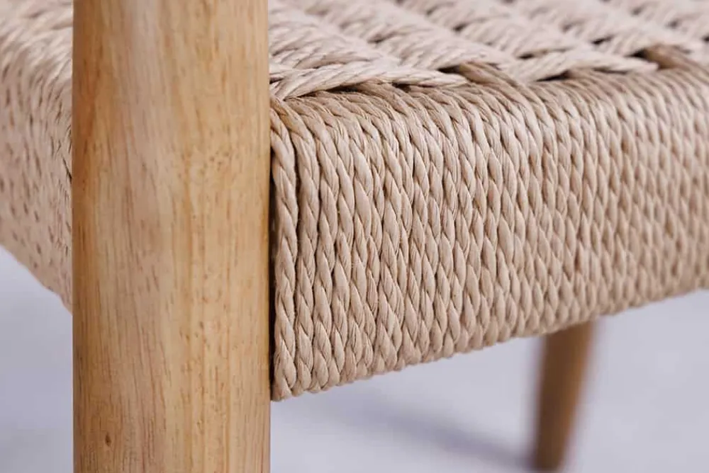 Riess-Ambiente Mehr...|Massivholzstühle > Design Armlehnen-Stuhl KENNEDY natur aus recyceltem Pinienholz mit Korbgeflecht