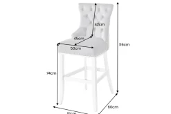 Riess-Ambiente Barhocker|Samt Möbel ><noscript><img width=