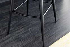 Riess-Ambiente Retro Möbel|Barhocker > Design Barhocker EUPHORIA dunkelgrün Samt schwarze Metallbeine Barstuhl mit Lehne