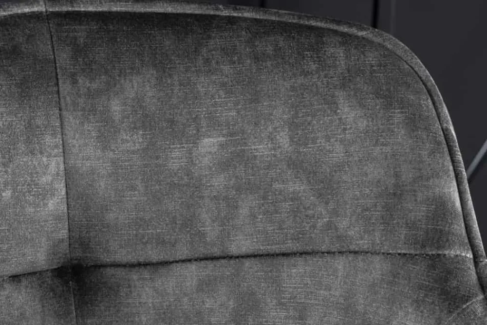 Riess-Ambiente Retro Möbel|Barhocker > Design Barhocker EUPHORIA grau Samt schwarze Metallbeine Barstuhl mit Lehne