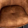 Riess-Ambiente Retro Möbel|Barhocker > Design Barhocker EUPHORIA rost braun Samt schwarze Metallbeine Barstuhl mit Lehne