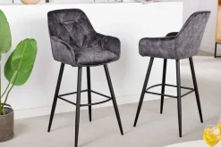 Riess-Ambiente Barhocker|Samt Möbel ><noscript><img width=