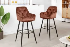 Riess-Ambiente Barhocker|Samt Möbel ><noscript><img width=