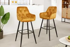 Riess-Ambiente Barhocker|Samt Möbel ><noscript><img width=