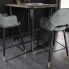 Riess-Ambiente Retro Möbel|Barhocker > Design Barhocker PARIS grün Samt mit Lehne Metall schwarz gold Ziersteppung