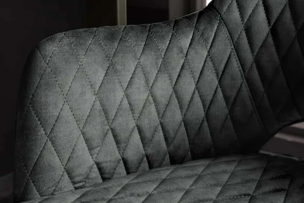 Riess-Ambiente Retro Möbel|Barhocker > Design Barhocker PARIS grün Samt mit Lehne Metall schwarz gold Ziersteppung