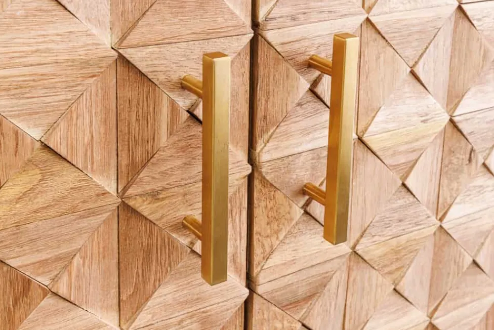 Riess-Ambiente Mehr...|Massivholzschränke > Design Barschrank BODEGA 120cm natur Pinienholz mit 3D-Front und Flaschenregal