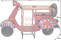 Riess-Ambiente Konsolentische|Industrial Loft > Design Bartisch SCOOTER 180cm rot Mangoholz Handarbeit Upcycling