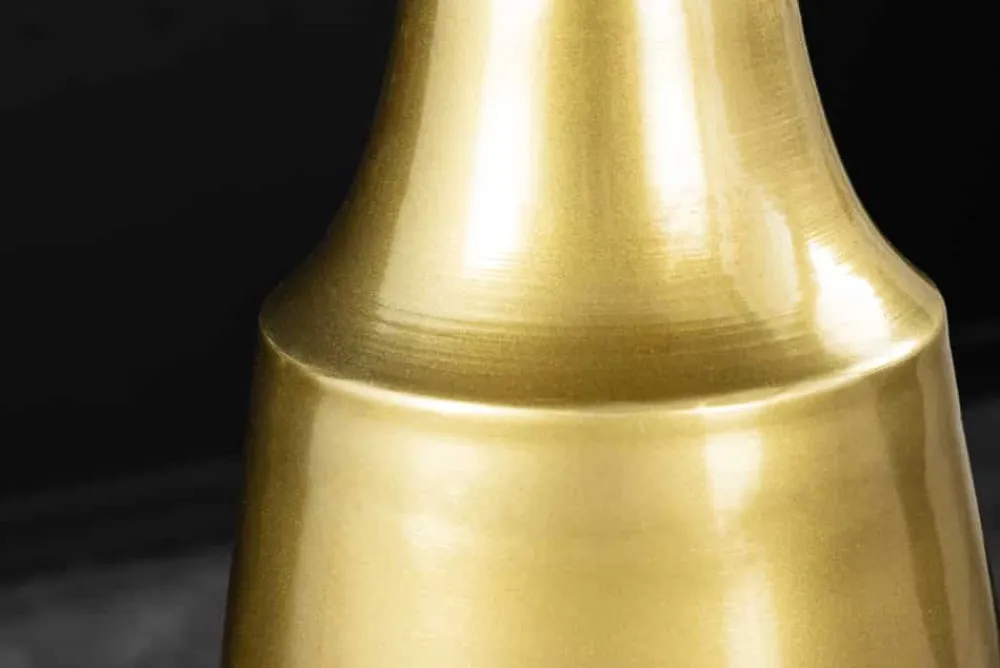 Riess-Ambiente Beistelltische|Goldene Möbel > Design Beistelltisch ABSTRACT 60cm gold Metall gebürstet Patina Handarbeit rund Säulentisch