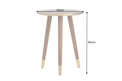 Riess-Ambiente Couchtische & Truhen|Mehr... > Design Beistelltisch ALCAZAR 50cm antik gold Metall Mangoholz Handarbeit rund
