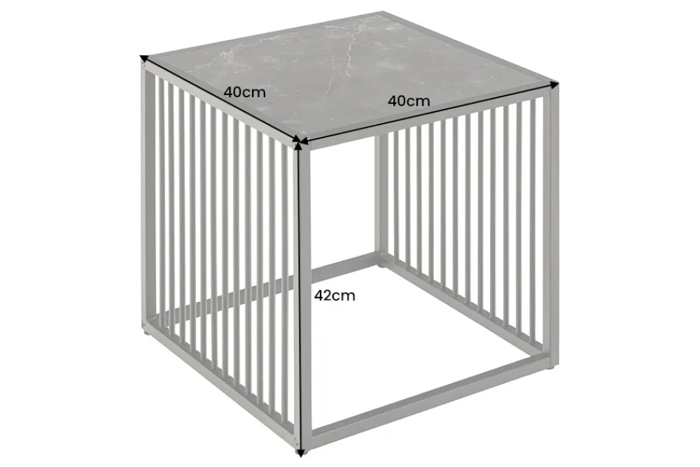Riess-Ambiente Beistelltische|Skandinavisch > Design Beistelltisch ARCHITECTURE 40cm graphit Metall