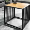 Riess-Ambiente Beistelltische|Skandinavisch > Design Beistelltisch ARCHITECTURE 40cm natur schwarz Wildeiche Metall