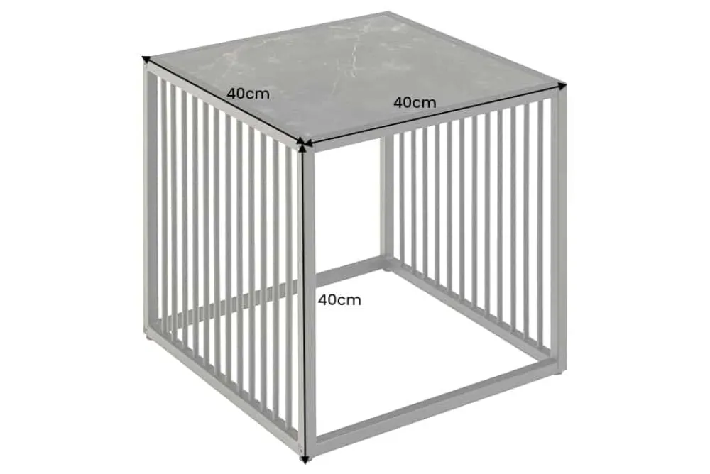 Riess-Ambiente Beistelltische|Skandinavisch > Design Beistelltisch ARCHITECTURE 40cm natur schwarz Wildeiche Metall