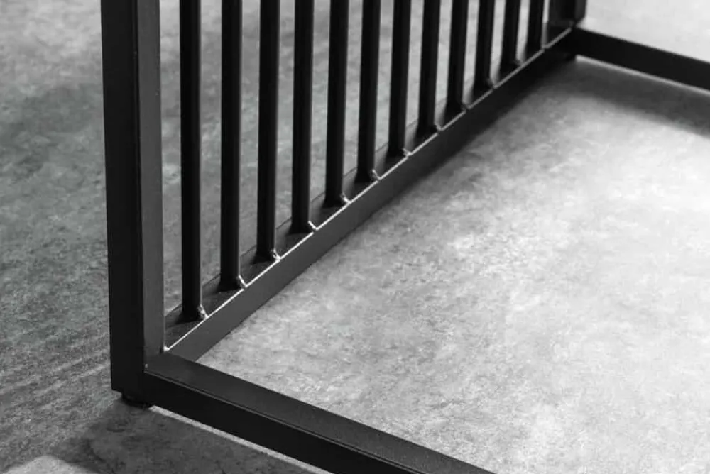 Riess-Ambiente Beistelltische|Skandinavisch > Design Beistelltisch ARCHITECTURE 40cm natur schwarz Wildeiche Metall