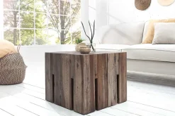 Riess-Ambiente Mehr...|Couchtische > Design Beistelltisch CASTLE 45cm Treibholz Sitzhocker