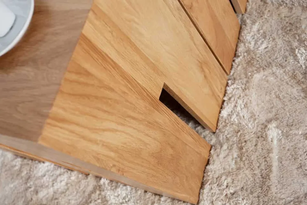 Riess-Ambiente Mehr...|Couchtische > Design Beistelltisch CASTLE 45cm natur Wildeiche Massivholz geölt Sitzhocker