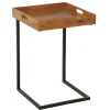Riess-Ambiente Beistelltische|Mehr... > Design Beistelltisch CIANO 40cm Akazie Massivholz schwarz Tablett-Tisch