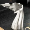 Riess-Ambiente Beistelltische > Design Beistelltisch WILDLIFE Walflosse 60cm silber Metall handmade