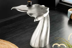 Riess-Ambiente Beistelltische > Design Beistelltisch WILDLIFE Walflosse 60cm silber Metall handmade