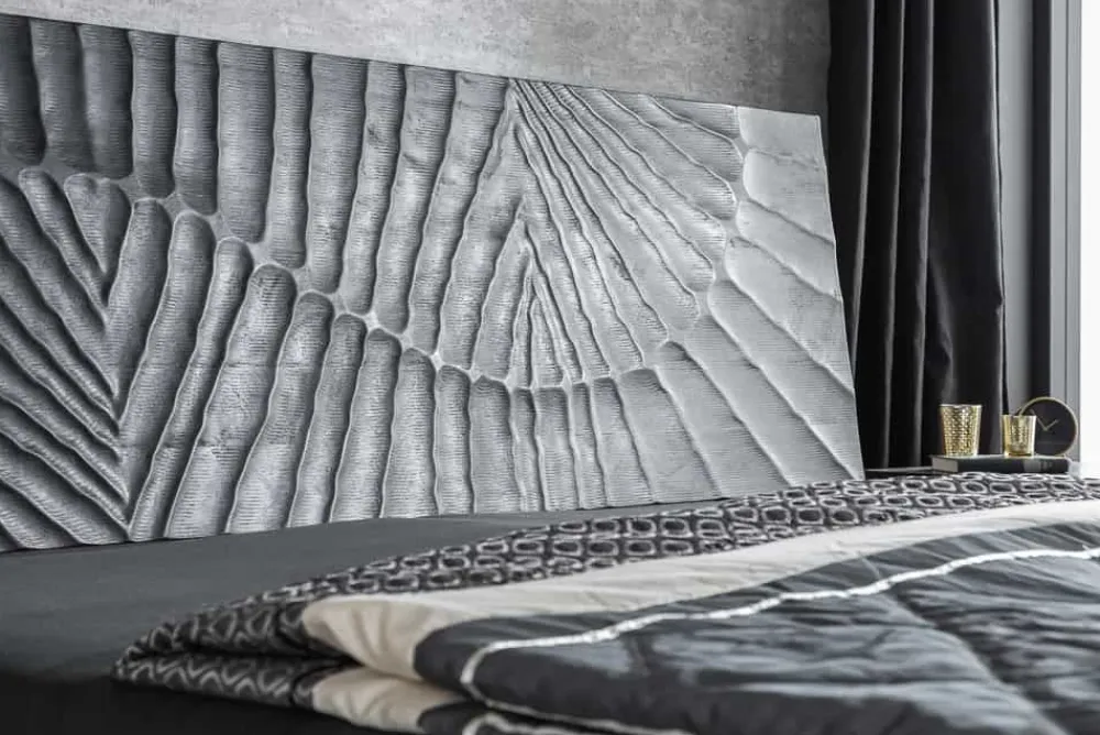 Riess-Ambiente Mehr...|Polsterbetten > Design Bett SCORPION 180x200cm schwarz Mangoholz 3D Schnitzerei Massivholz Doppelbett