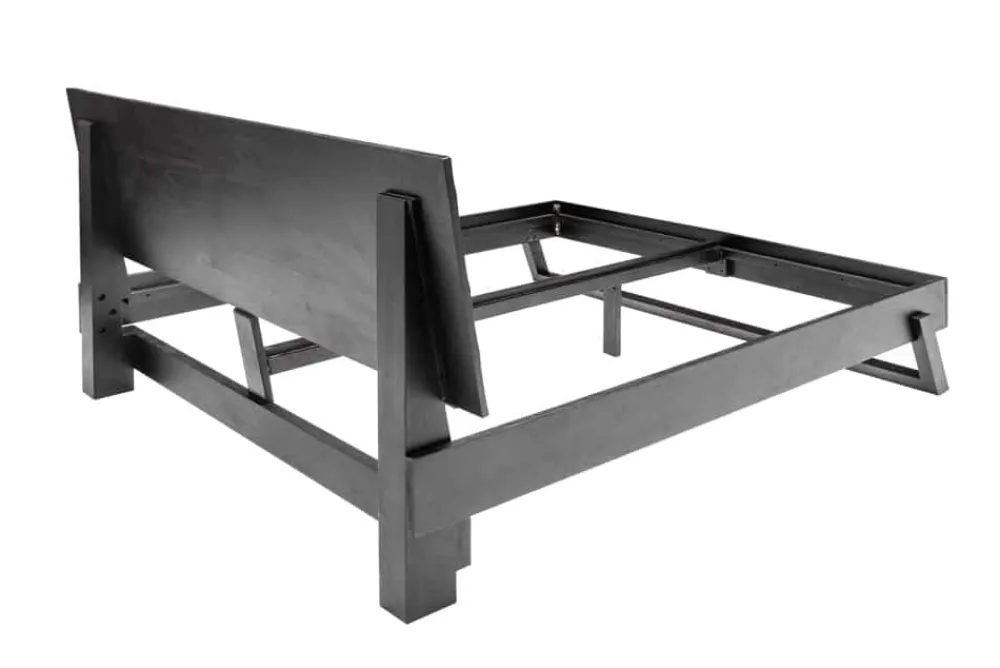Riess-Ambiente Mehr...|Polsterbetten > Design Bett SCORPION 180x200cm schwarz Mangoholz 3D Schnitzerei Massivholz Doppelbett