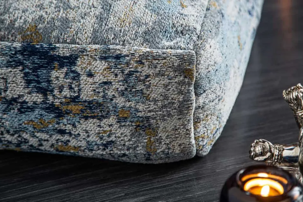 Riess-Ambiente Sitzpoufs|Heimtextilien > Design Bodenkissen XL ABSTRAKT 70cm blau beige abstraktes Muster Sitzpouf