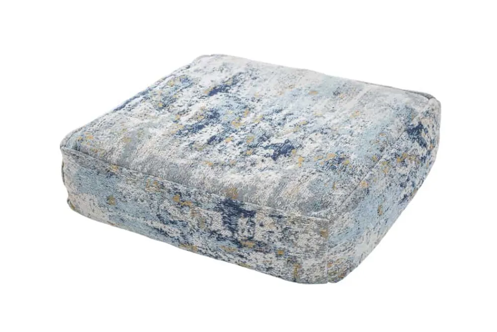 Riess-Ambiente Sitzpoufs|Heimtextilien > Design Bodenkissen XL ABSTRAKT 70cm blau beige abstraktes Muster Sitzpouf