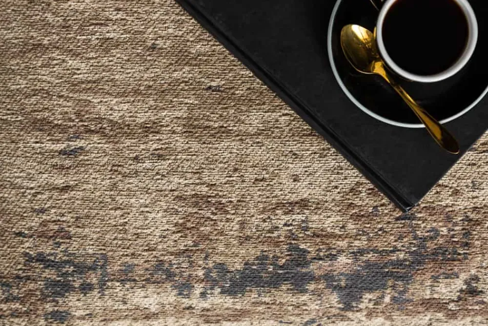 Riess-Ambiente Sitzpoufs|Heimtextilien > Design Bodenkissen XL MODERN ART 70cm braun abstraktes Muster Sitzkissen
