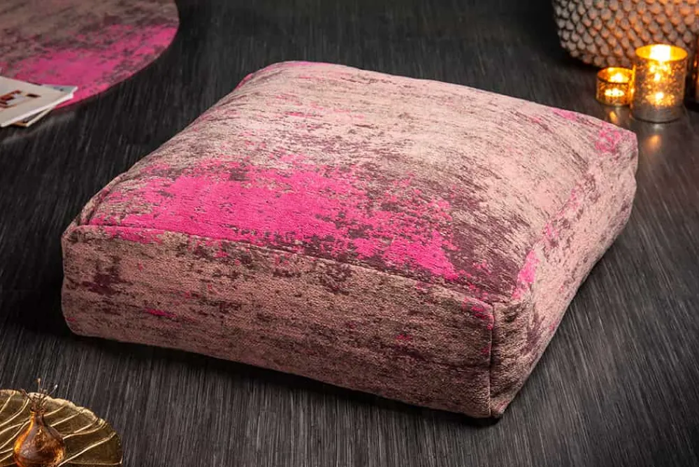 Riess-Ambiente Sitzpoufs|Heimtextilien > Design Bodenkissen XL MODERN ART 70cm rot pink abstraktes Muster Sitzpouf