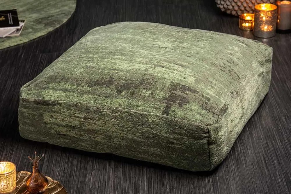 Riess-Ambiente Sitzpoufs|Heimtextilien > Design Bodenkissen XL MODERN ART 70cm grün abstraktes Muster Sitzpouf