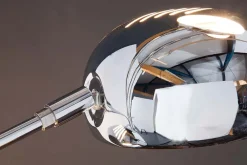Riess-Ambiente Retro Möbel|Stehleuchten > Design Bogenlampe FIVE LIGHTS 205cm chrom Stehlampe mit schwarzem Marmorfuß