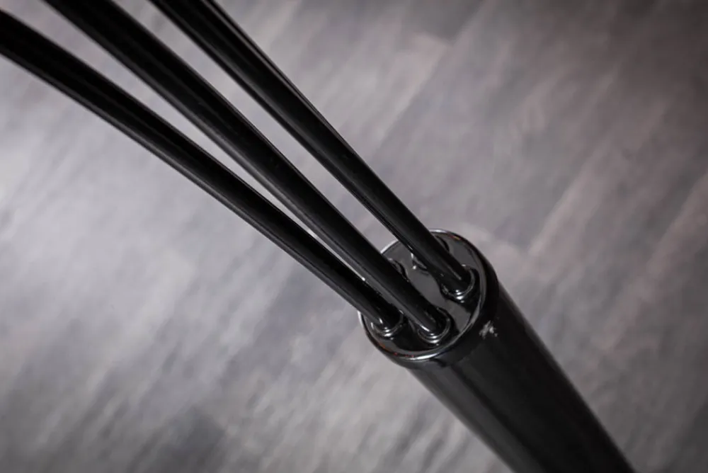 Riess-Ambiente Retro Möbel|Stehleuchten > Design Bogenlampe LEVELS 205cm schwarz grau 5 Leinenschirme Stehlampe