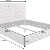 Riess-Ambiente Boxbetten > Design Boxbett PARIS 180x200cm beige Leinen Chesterfield Doppelbett