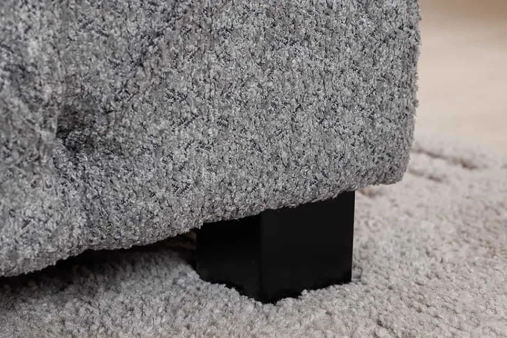 Riess-Ambiente Boxbetten|Polsterbetten > Design Boxbett PARIS 180x200 cm grau Bouclé Chesterfield