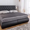 Riess-Ambiente Boxspringbetten > Design Boxspringbett PALAZZO 180x200cm schwarz inkl. Stauraum Matratze Topper