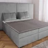 Riess-Ambiente Boxspringbetten|Samt Möbel > Design Boxspringbett SUITE HOTELBETT 180x200cm silber grau Samt inkl. Stauraum Topper