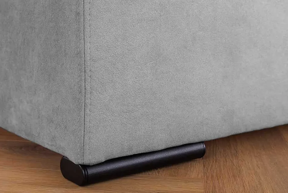 Riess-Ambiente Boxspringbetten|Samt Möbel > Design Boxspringbett SUITE HOTELBETT 180x200cm silber grau Samt inkl. Stauraum Topper