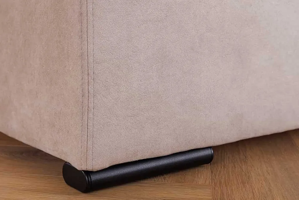 Riess-Ambiente Boxspringbetten|Samt Möbel > Design Boxspringbett SUITE HOTELBETT 180x200cm beige Samt inkl. Stauraum Topper