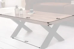 Riess-Ambiente Couchtische & Truhen|Mehr... > Design Couchtisch AMAZONAS 110cm braun Sheesham Massivholz Baumkante
