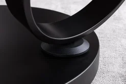 Riess-Ambiente Couchtische & Truhen > Design Couchtisch DANCING RINGS weiß rund drehbar Marmor Keramik schwarz Metall
