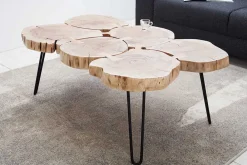 Riess-Ambiente Mehr...|Couchtische > Design Couchtisch GOA 110cm Akazie Baumstamm Scheiben 4cm Tischplatte Massivholz