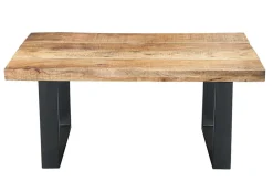 Riess-Ambiente Mehr...|Couchtische > Design Couchtisch IRON CRAFT 100cm Mangoholz Eisen Industrial Design massiv schwarzes Gestell