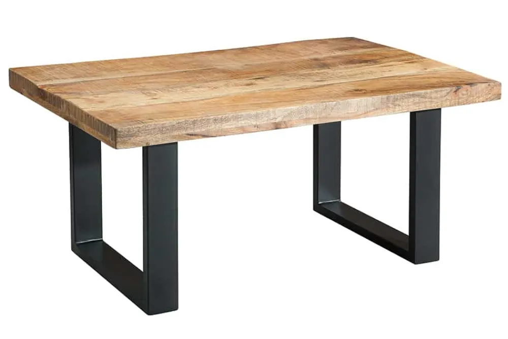 Riess-Ambiente Mehr...|Couchtische > Design Couchtisch IRON CRAFT 100cm Mangoholz Eisen Industrial Design massiv schwarzes Gestell