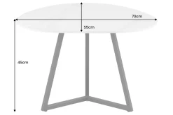 Riess-Ambiente Couchtische & Truhen > Design Couchtisch MARVELOUS 70cm weiß Marmor Keramik schwarzes Metall
