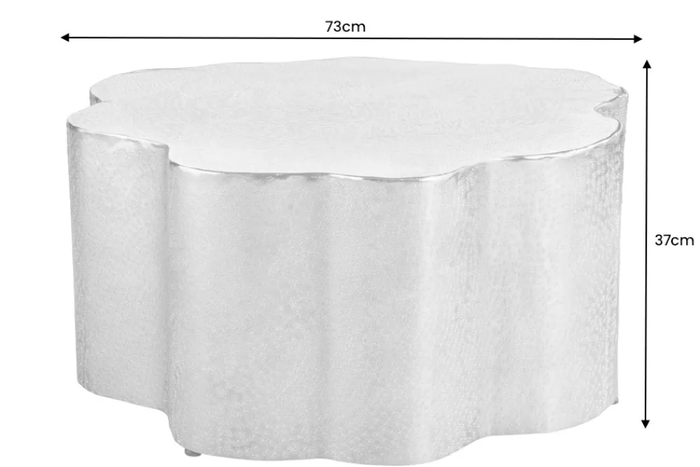 Riess-Ambiente Goldene Möbel|Couchtische & Truhen > Design Couchtisch ORGANIC ORIENT 75cm gold Handarbeit