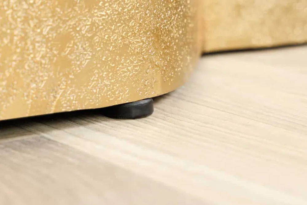 Riess-Ambiente Goldene Möbel|Couchtische & Truhen > Design Couchtisch ORGANIC ORIENT 75cm gold Handarbeit